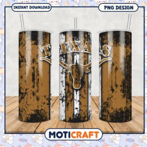 Texas Longhorn Tumbler PNG
