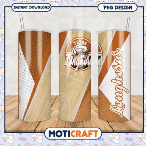Texas Longhorns Basketball Tumbler PNG Design Download