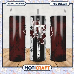 Texas A&M Tumbler Design PNG for Fans and Collectors