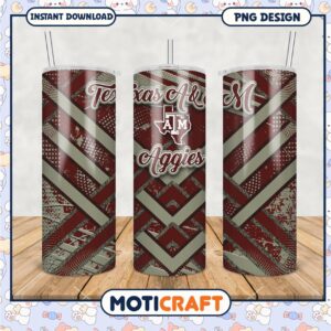 Texas A&M Aggies Tumbler Design PNG File Download