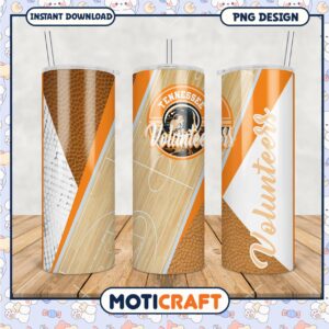 Tennessee Volunteers Tumbler PNG Basketball Design