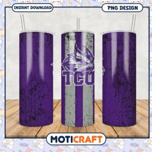 TCU Themed Tumbler PNG Design for Fans and Gifts