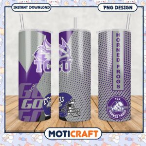 TCU Horned Frogs Tumbler PNG Sports Fan Design 2023