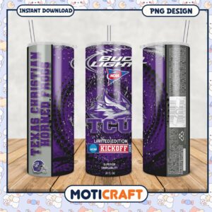 TCU Horned Frogs Limited Edition Tumbler PNG Design