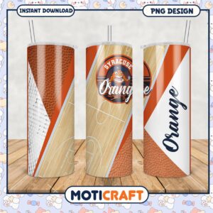 Syracuse Orange Basketball Tumbler PNG Design Image
