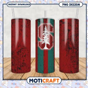 Stanford University Tumbler PNG Vintage Design Image