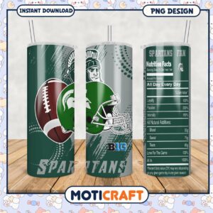 Spartans Fan Tumbler PNG for Game Day Enthusiasts