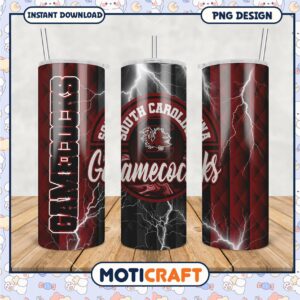 South Carolina Gamecocks Tumbler PNG Design Download