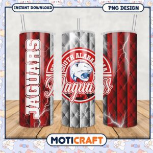South Alabama Jaguars Tumbler PNG Design for Fans
