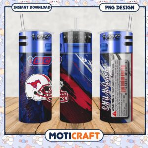 SMU Mustangs Tumbler PNG Design for Fans