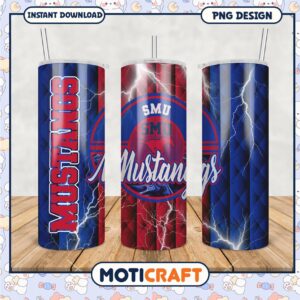 SMU Mustangs Tumbler PNG for Fans and Collectors