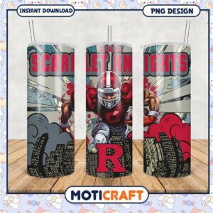 Scarlet Knights Football Tumbler PNG Design for Fans