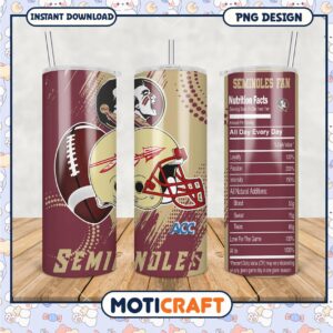 Seminoles Fan Tumbler PNG Perfect for Game Day Fun