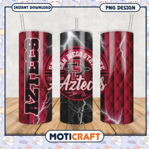 San Diego State Aztecs Tumbler Design PNG File