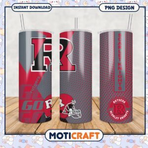Rutgers Scarlet Knights Tumbler PNG Design Ideal Gift