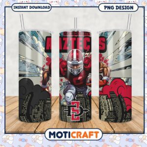 San Diego State Aztecs Football Tumbler PNG Design