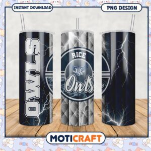 Rice Owls Tumbler PNG Design for Fans and Collectors
