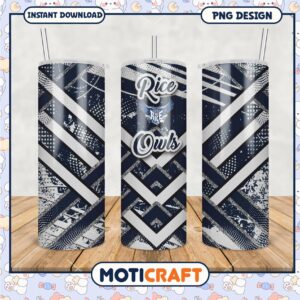 Rice Owls Tumbler Design PNG Stylish and Unique Graphic