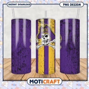Purple Pirate Design Tumbler PNG for Fans and Gifts