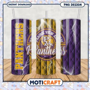 Prairie View A&M Panthers Tumbler PNG Design Element