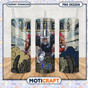 Pittsburgh Panthers Football Tumbler PNG Design Draft