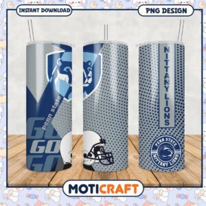 Penn State Nittany Lions Tumbler Digital PNG Design