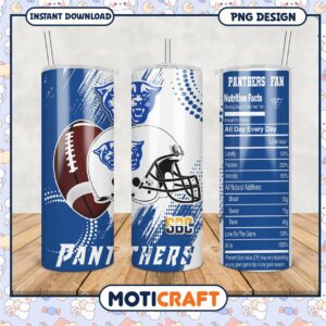 Panthers Fan Tumbler PNG for Die Hard Fans Gift