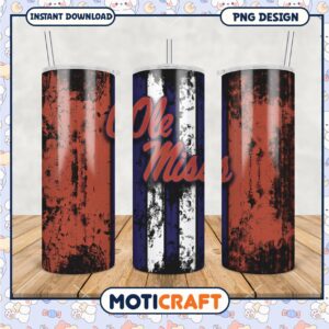 Ole Miss Tumbler PNG Design for Drinkware Lovers