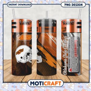 Oklahoma State Cowboys Tumbler PNG Graphic Design