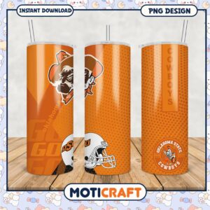 Oklahoma State Cowboys Tumbler PNG Design Template
