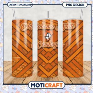 Oklahoma State Cowboys Design Tumbler PNG File Format