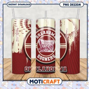 Oklahoma Sooners Tumbler PNG Graphic Design Art