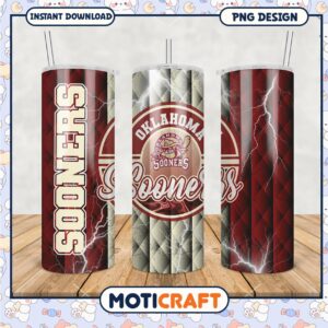 Oklahoma Sooners Tumbler Design PNG for Fans and Collectors