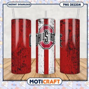 Ohio State University Tumbler PNG Design for Fans