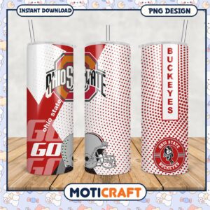 Ohio State Buckeyes Tumbler Design PNG Format 2023