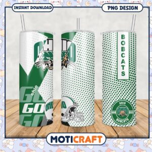 Ohio Bobcats Tumbler PNG Graphic Design Print Ready