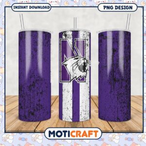 Northwestern University Tumbler PNG Design for Fans