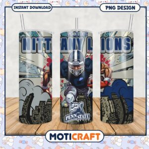Nittany Lions Football Tumbler PNG for Fans