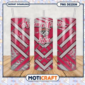 New Mexico Lobos Tumbler Design PNG Graphic File