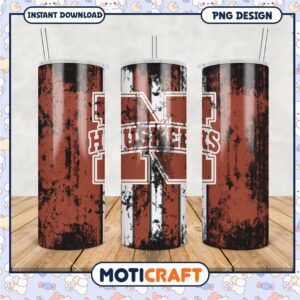 Nebraska Huskers Distressed Tumbler Design PNG File