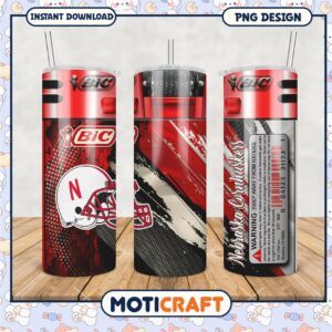 Nebraska Cornhuskers Tumbler PNG Stylish Fan Design