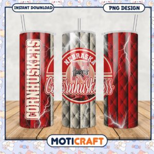 Nebraska Cornhuskers Tumbler PNG Design for Fans and Gifts