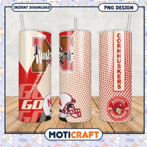 Nebraska Cornhuskers Tumbler PNG Design for Fans