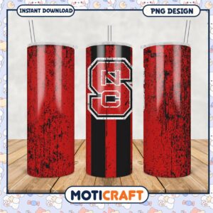 NC State Wolfpack Tumbler Design PNG Graphic Download