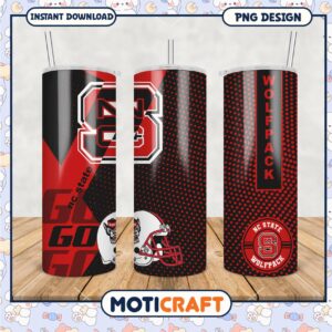 NC State Wolfpack Tumbler PNG Design for Fans and Gifts