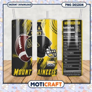 Mountaineers Fan Tumbler PNG for Game Day Spirit