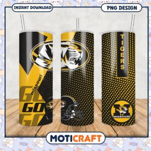Missouri Tigers Tumbler PNG Design for Fans