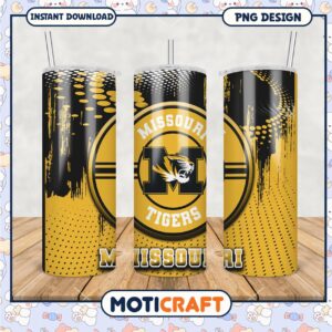Missouri Tigers Graphic Tumblers PNG File Design
