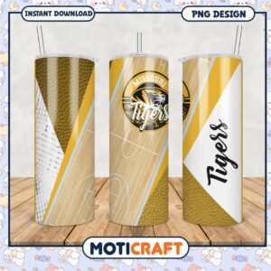 Missouri Tigers Basketball Tumbler PNG Design File