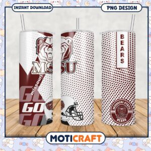 Missouri State Bears Tumbler Design in PNG Format